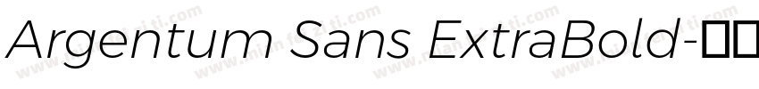 Argentum Sans ExtraBold字体转换